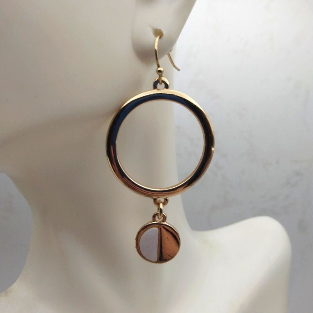 1990s night out hoop dangle earrings‎